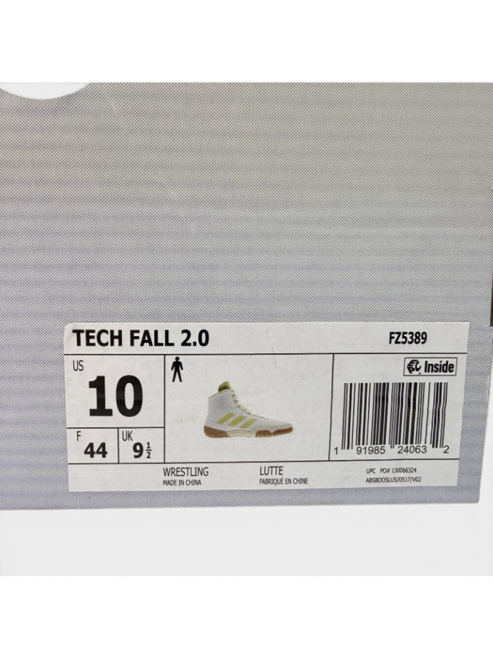 adidas Tech Fall 2.0 Wrestling Shoes White Gold Mens 10 FZ5389 - Picture 9 of 14